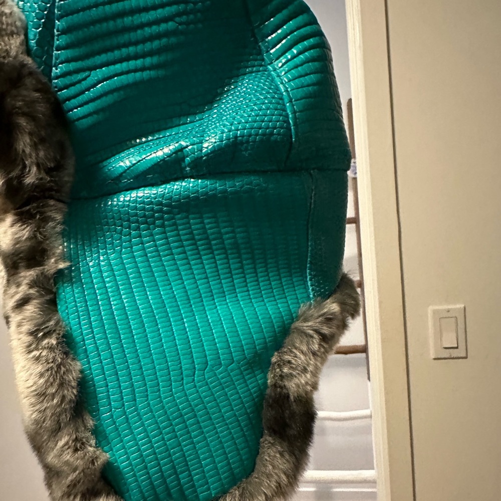 Lizard and chinchilla winter hat